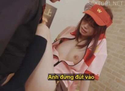 [Vietsub] Cô nàng chỉ cho bạn trai sờ móc nhưng đi làm thêm lại bị gã quản lý chơi lút cán