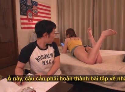 [Vietsub] Ở nhà làm bài tập cũng không yên với nhỏ bạn thân chuyên “chăn chuối”